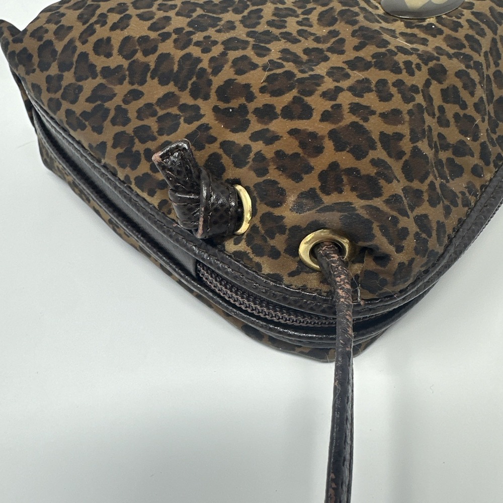 Vintage 1980s Bottega Venetta Crossbody Small Purse - Leopard Cheetah Print - Picture 7 of 12